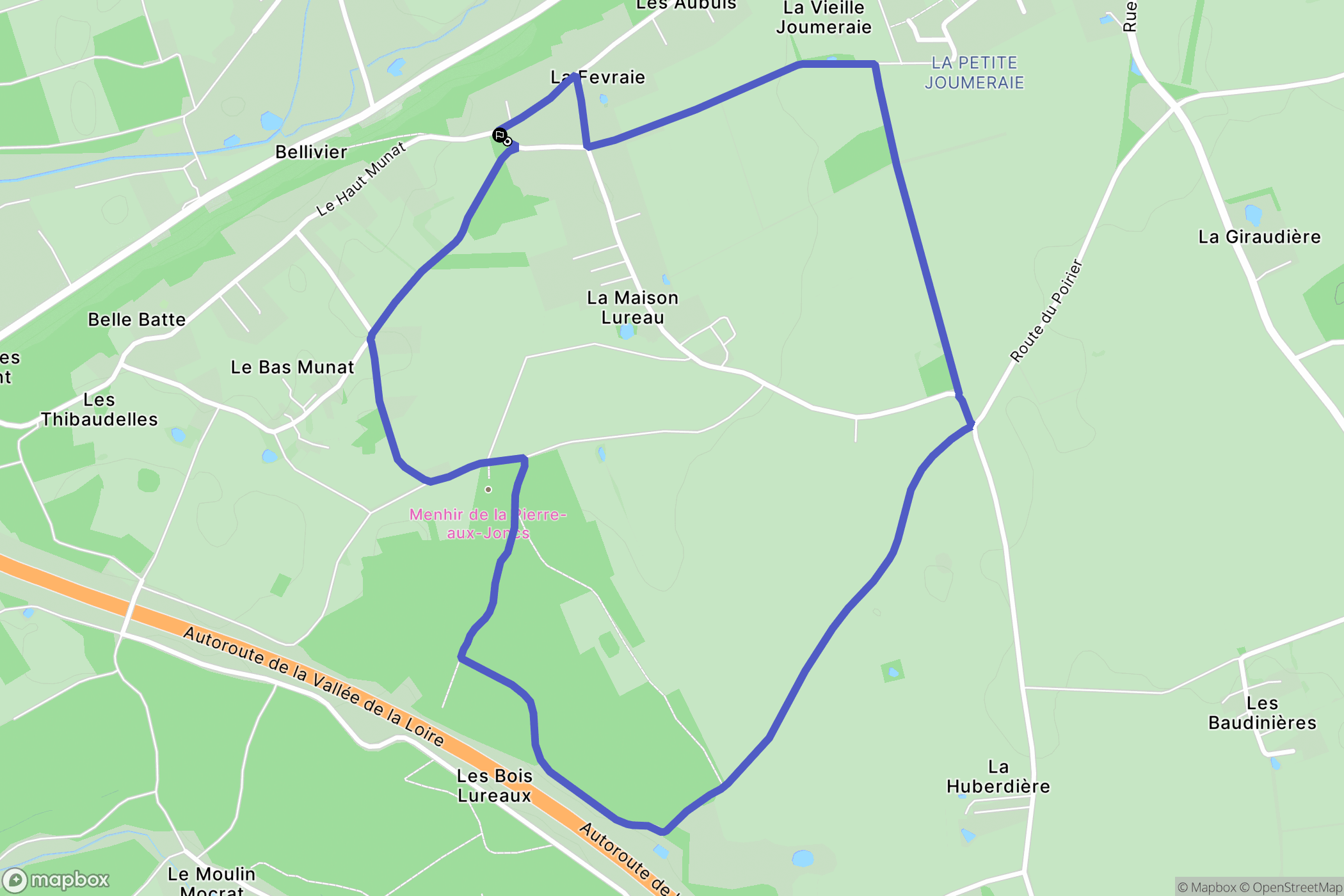 Villandry : carte du parcours de randonnée - France