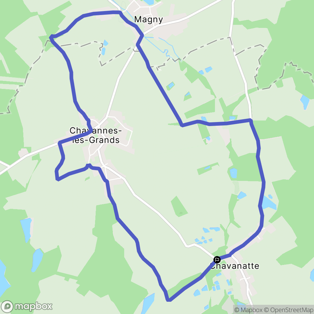 Chavanatte : carte du parcours de randonnée - France