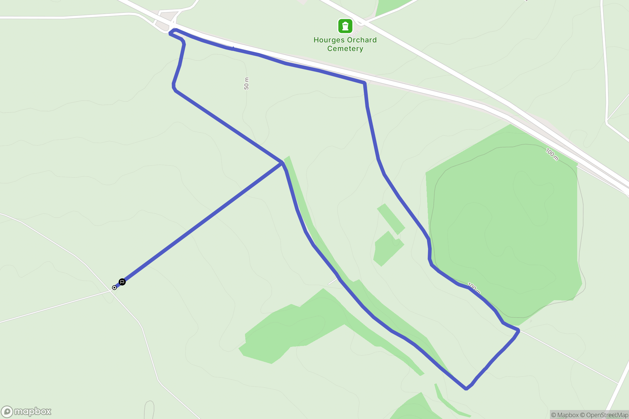 Thennes : carte du parcours de randonnée - France