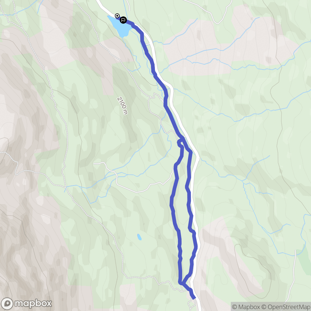 Vars : carte du parcours de randonnée - France