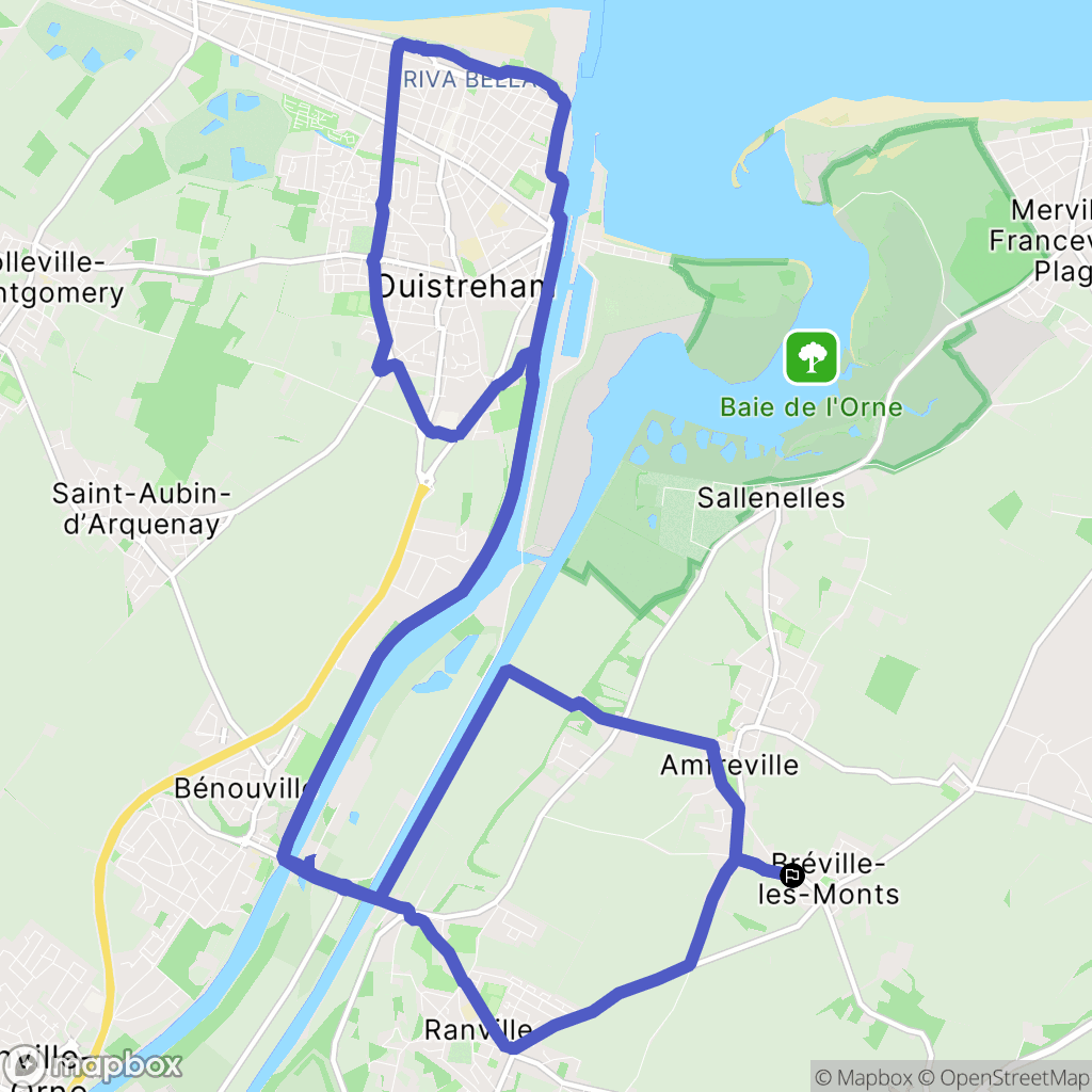 Bréville-les-Monts : carte du parcours de randonnée - France