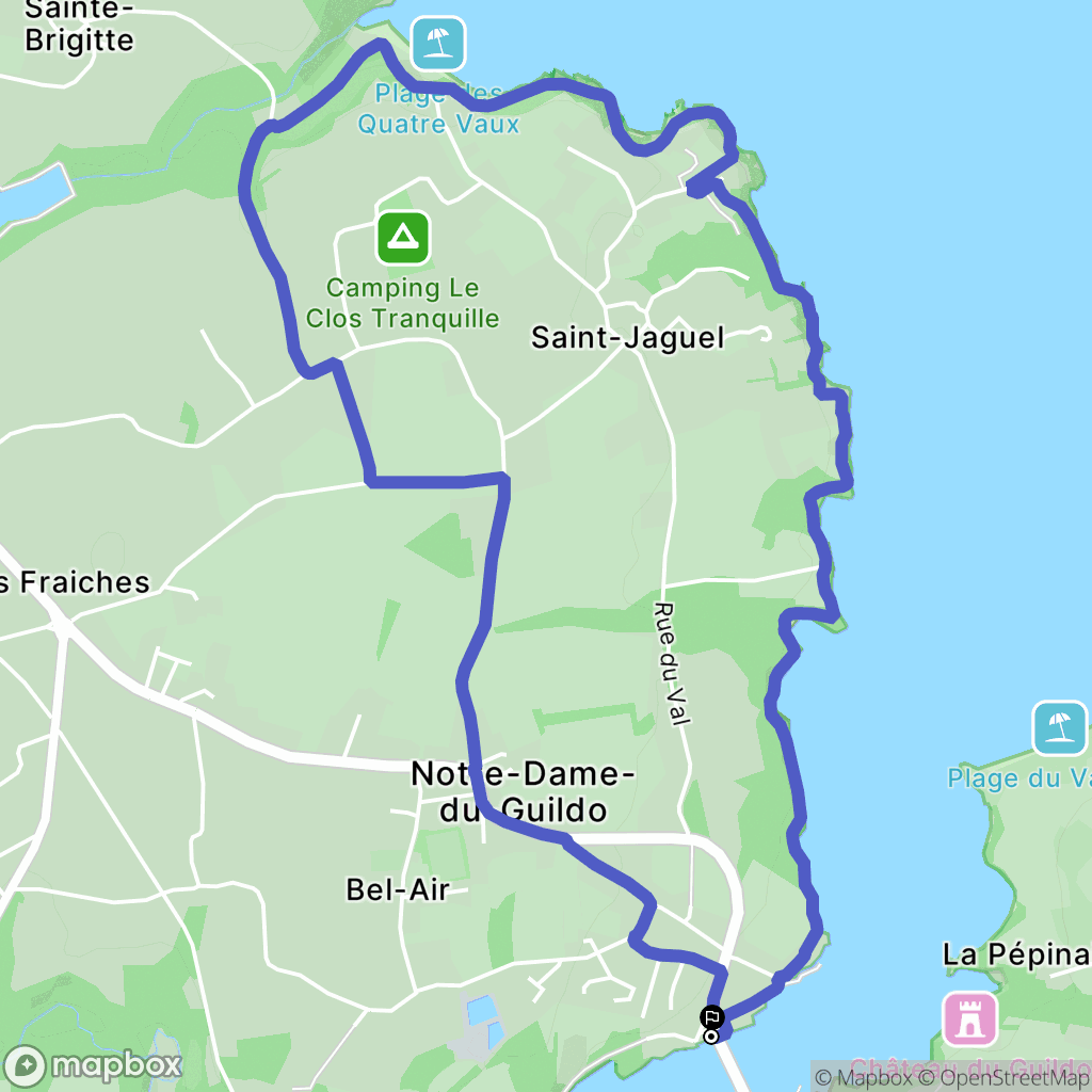 Saint-Cast-le-Guildo : carte du parcours de randonnée - France
