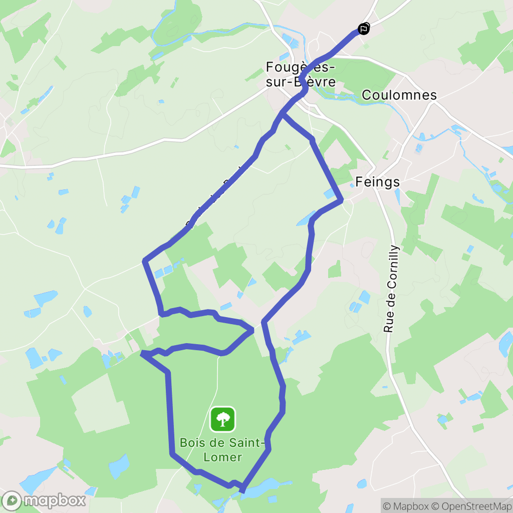 Le Controis-en-Sologne : carte du parcours de randonnée - France
