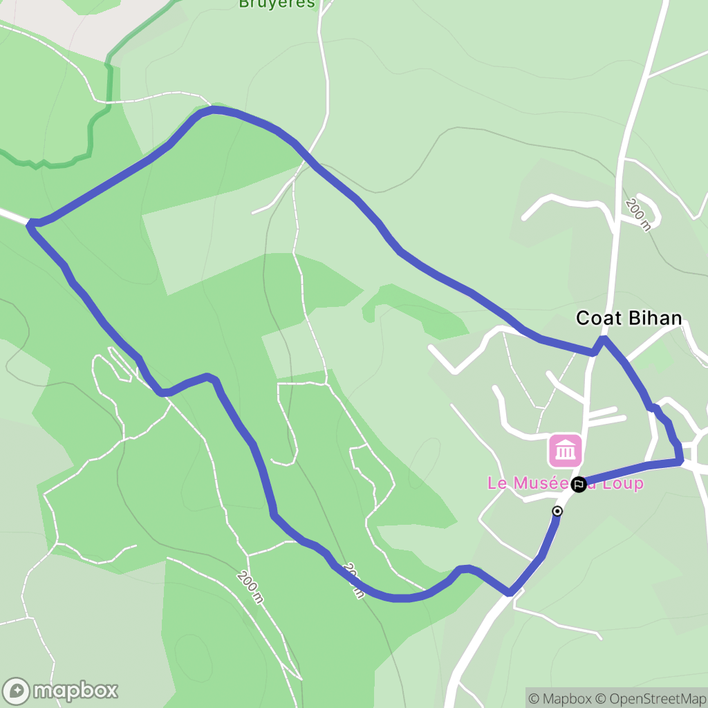 Le Cloître-Saint-Thégonnec : carte du parcours de randonnée - France