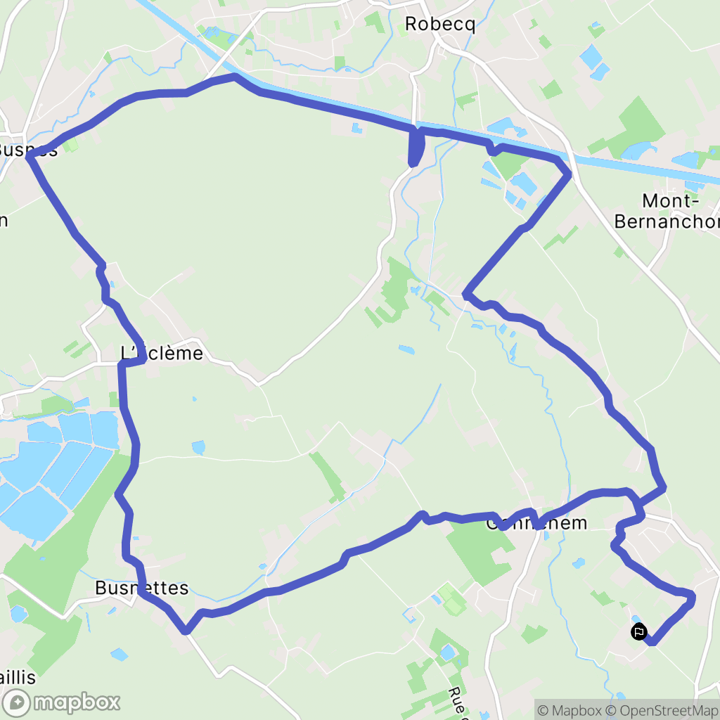 Gonnehem : carte du parcours de randonnée - France