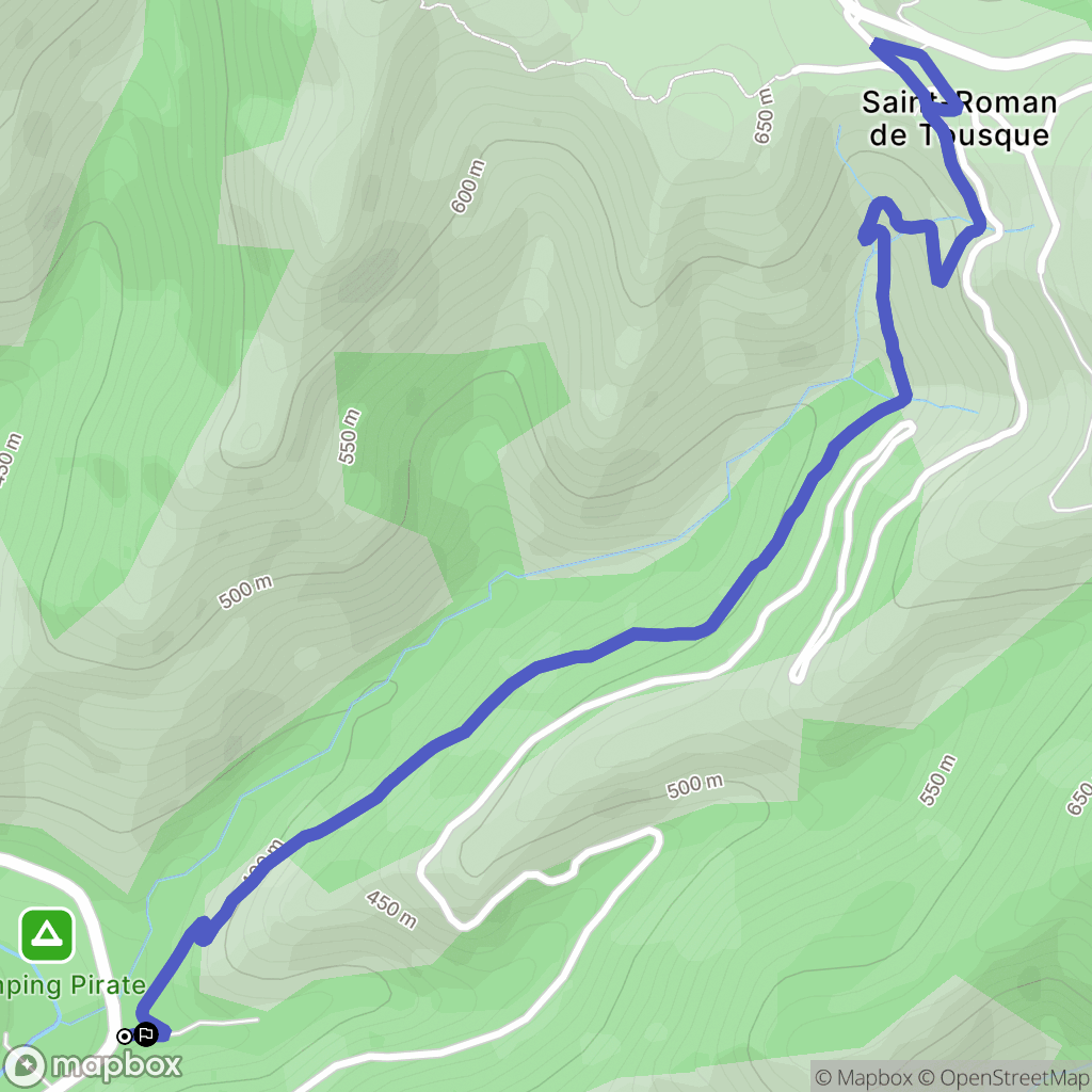 Saint-André-de-Valborgne : carte du parcours de randonnée - France