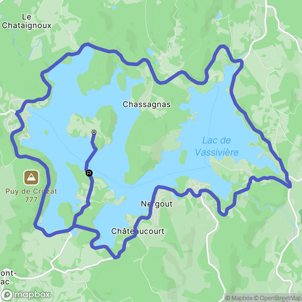 Beaumont-du-Lac : carte du parcours de randonnée - France