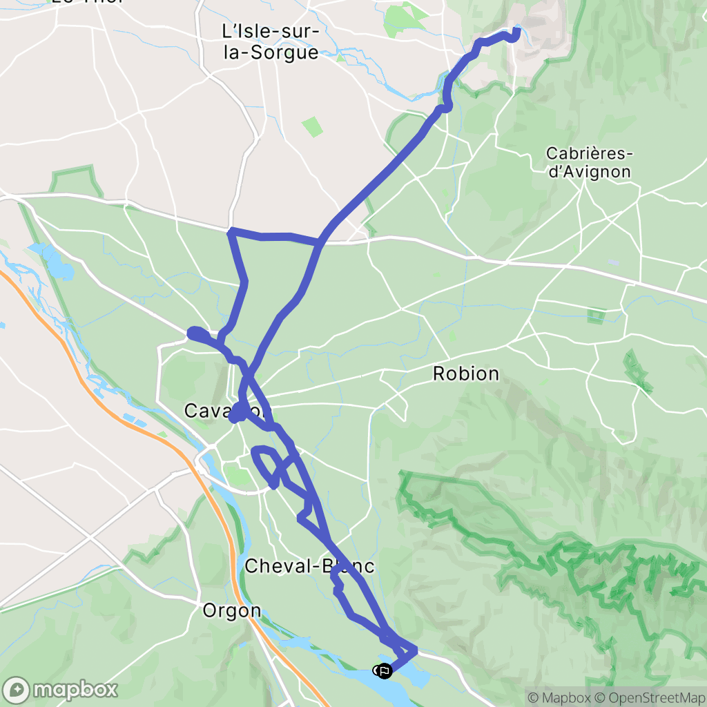 Cheval-Blanc : carte du parcours de randonnée - France