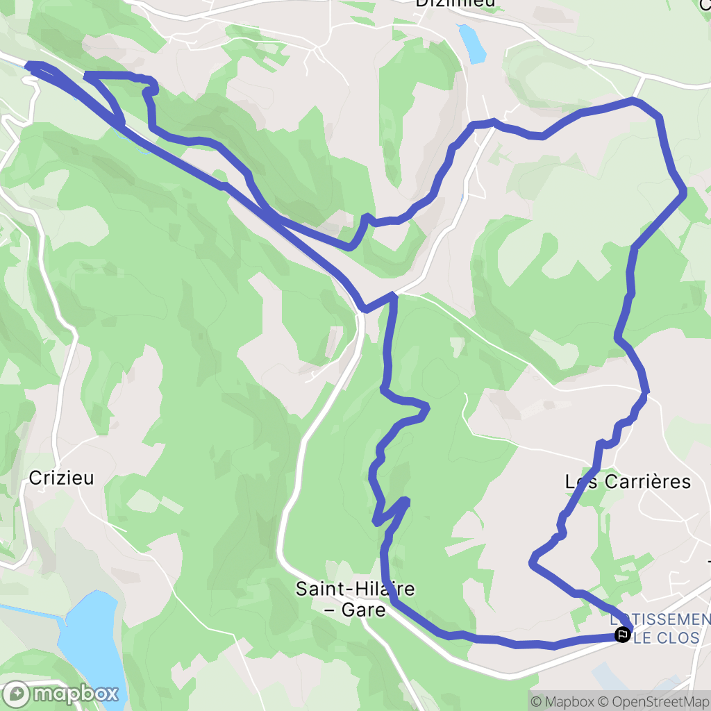 Trept : carte du parcours de randonnée - France