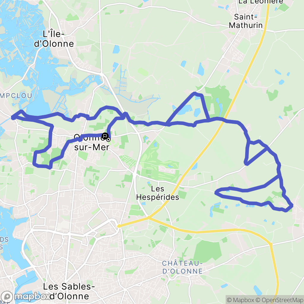 Les Sables-d'Olonne : carte du parcours de randonnée - France