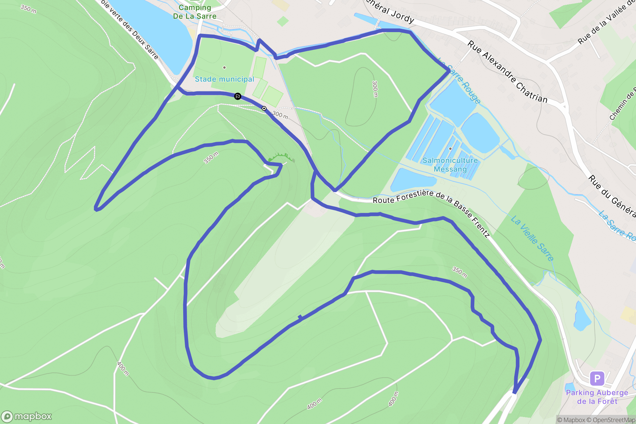 Abreschviller : carte du parcours de randonnée - France