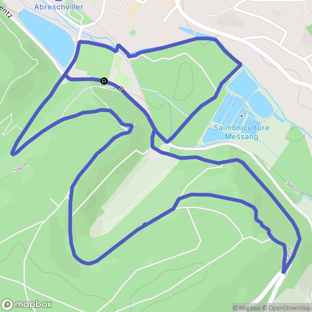 Abreschviller : carte du parcours de randonnée - France