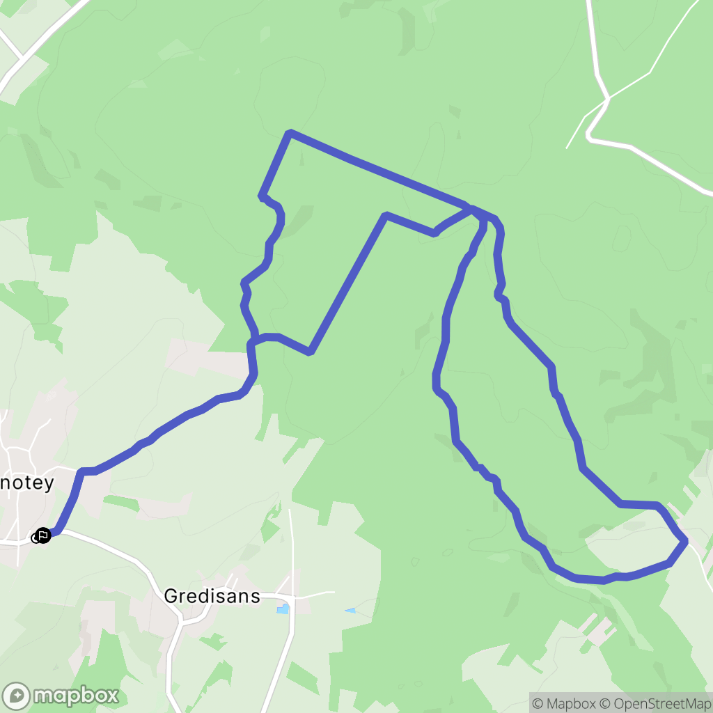 Menotey : carte du parcours de randonnée - France