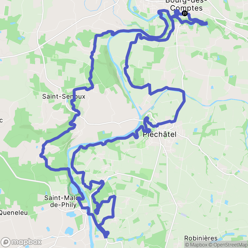 Bourg-des-Comptes : carte du parcours de randonnée - France