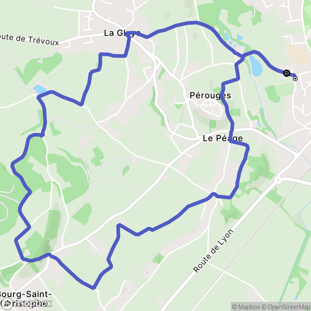 Meximieux : carte du parcours de randonnée - France