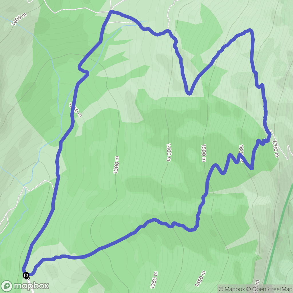 Doucy-en-Bauges : carte du parcours de randonnée - France