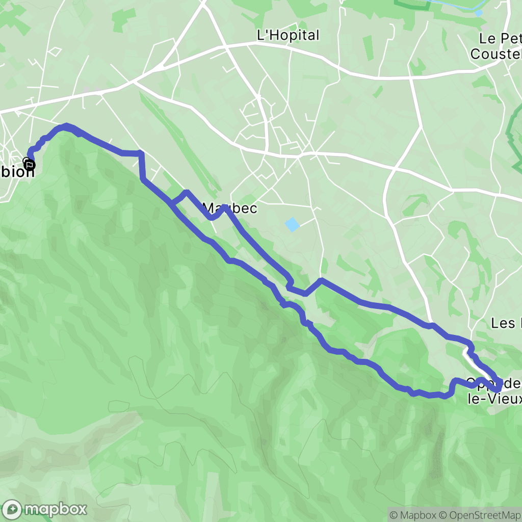 Robion : carte du parcours de randonnée - France