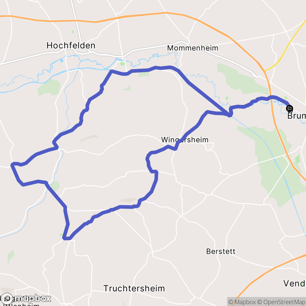 Brumath : carte du parcours de randonnée - France