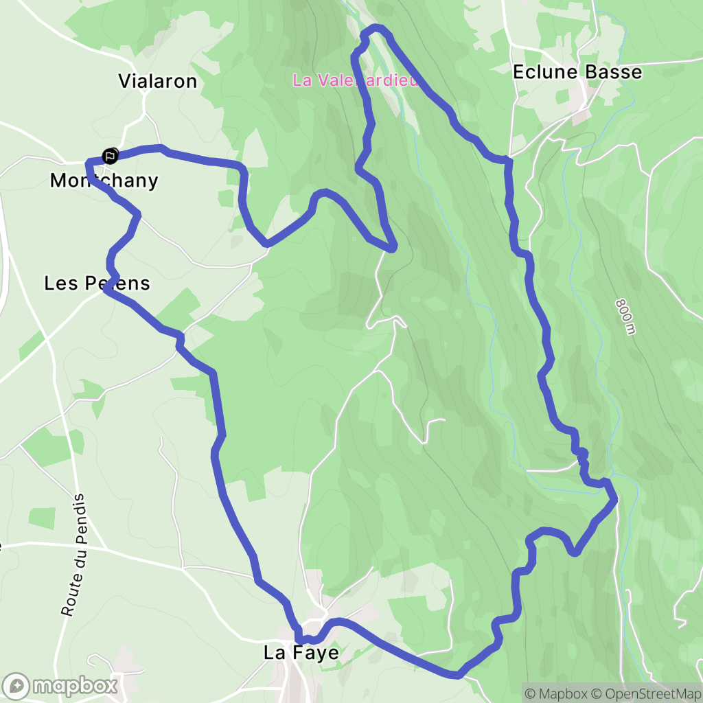 Saint-Pal-de-Chalencon : carte du parcours de randonnée - France
