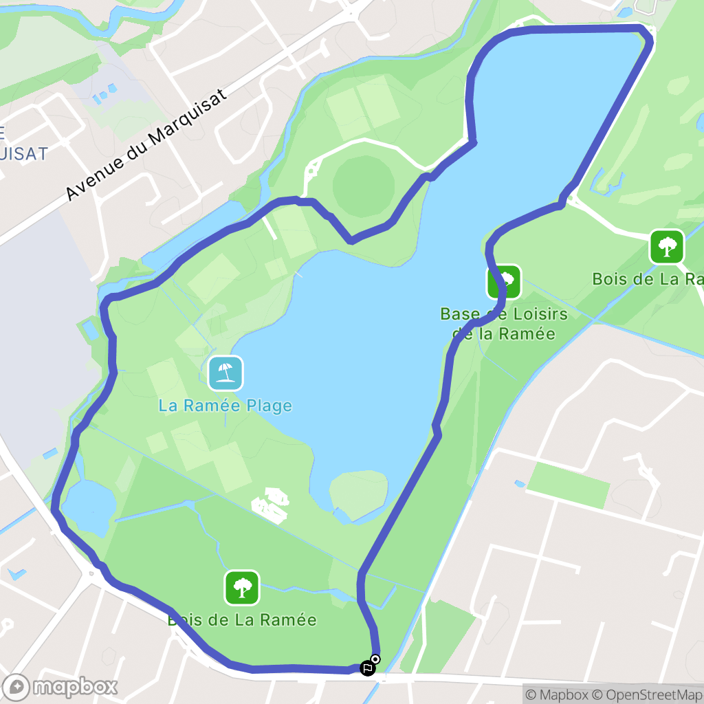 Tournefeuille : carte du parcours de randonnée - France