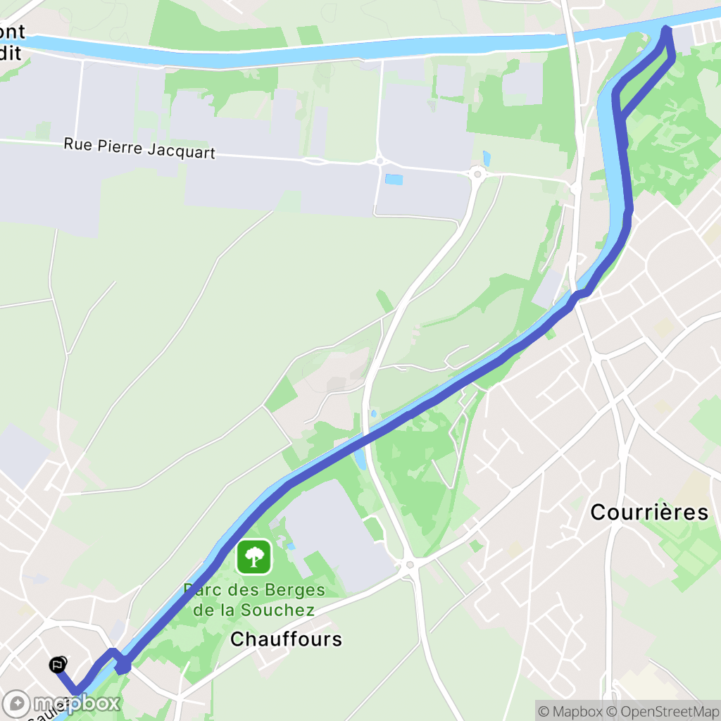 Harnes : carte du parcours de randonnée - France