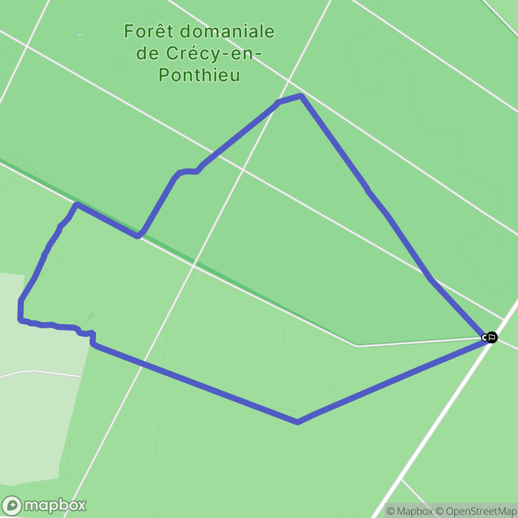 Crécy-en-Ponthieu : carte du parcours de randonnée - France