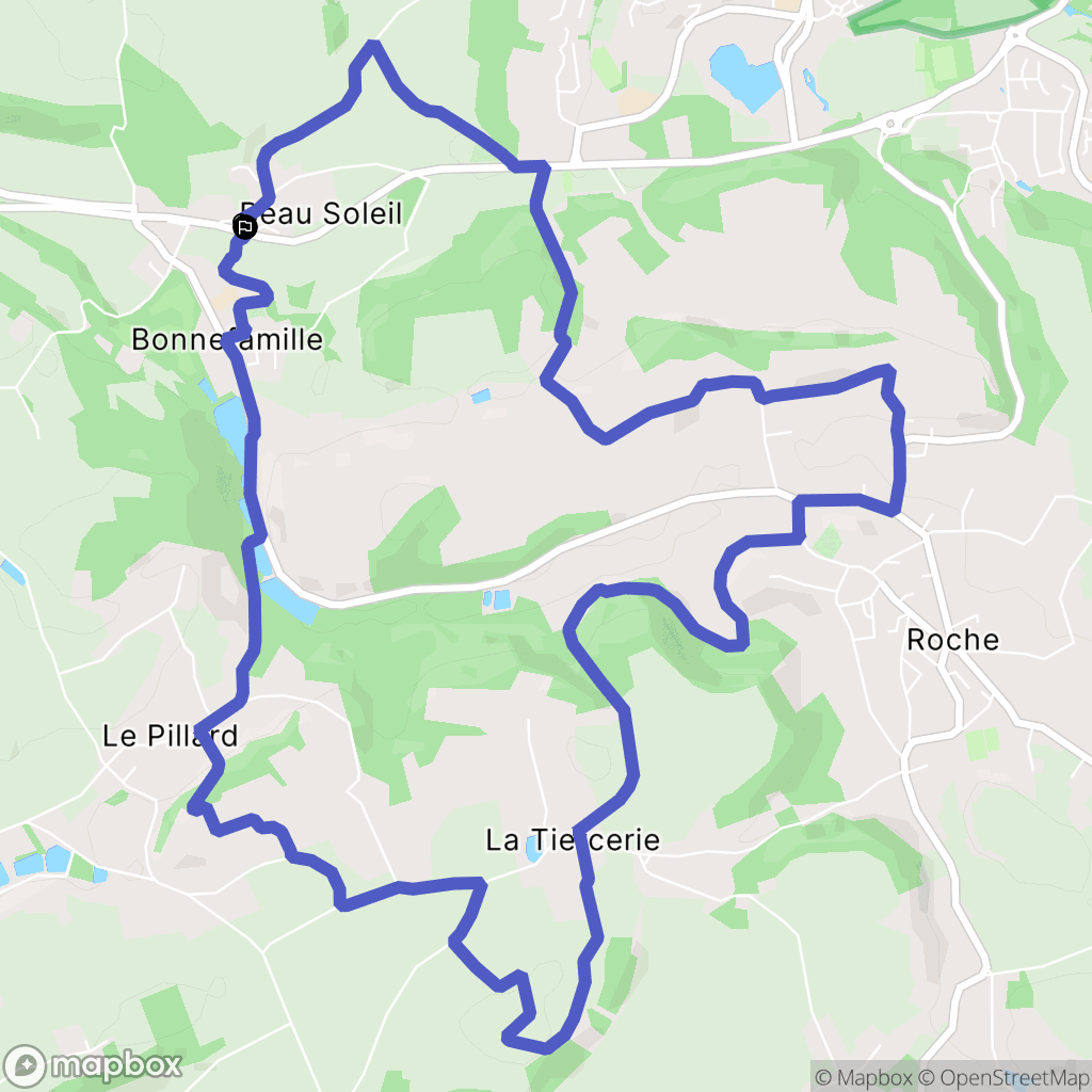 Bonnefamille : carte du parcours de randonnée - France