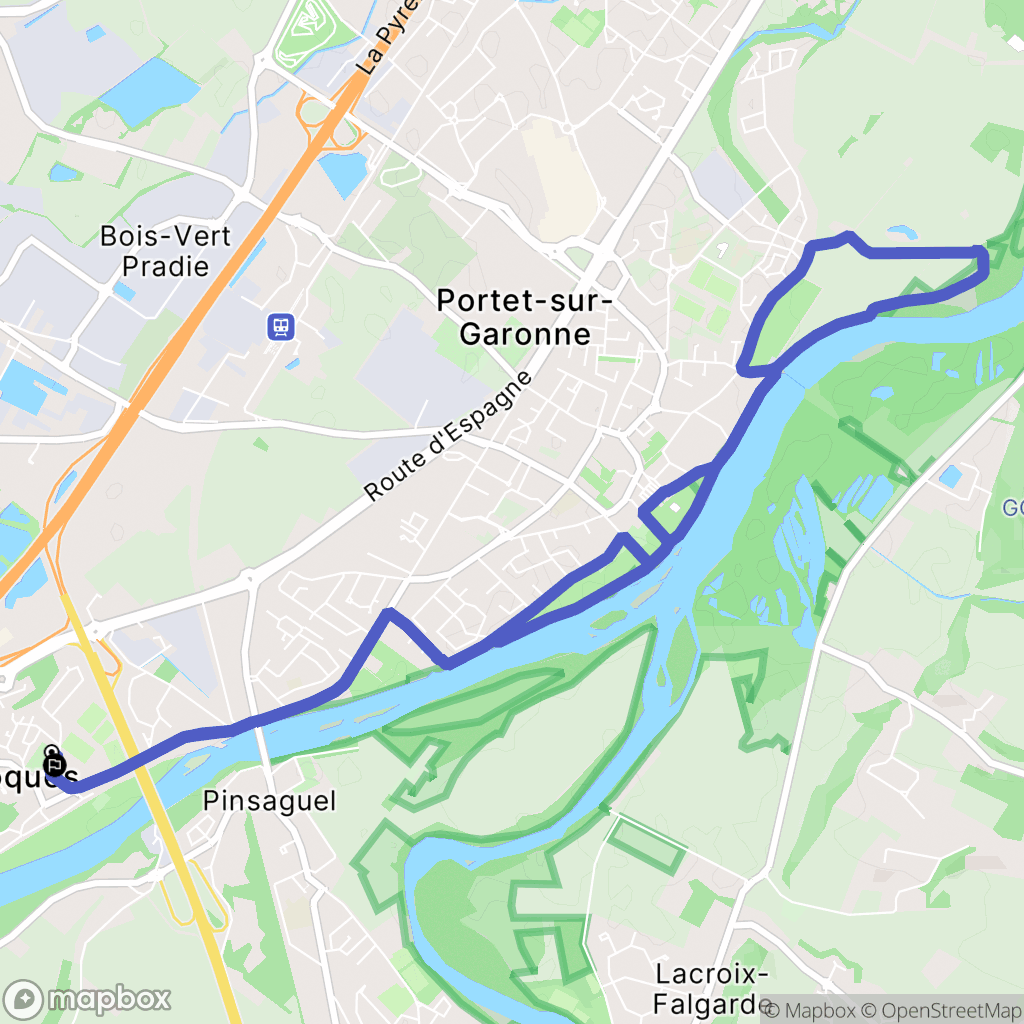 Roques : carte du parcours de randonnée - France