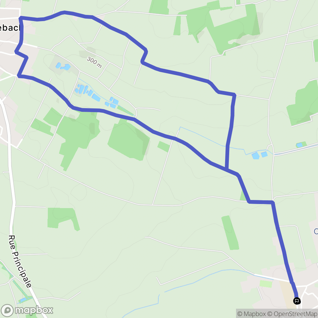 Landser : carte du parcours de randonnée - France