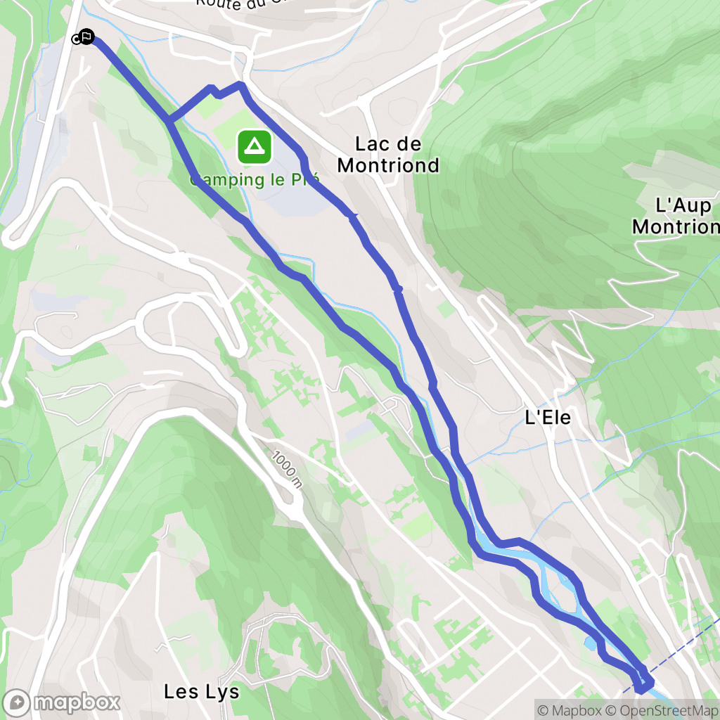 Montriond : carte du parcours de randonnée - France