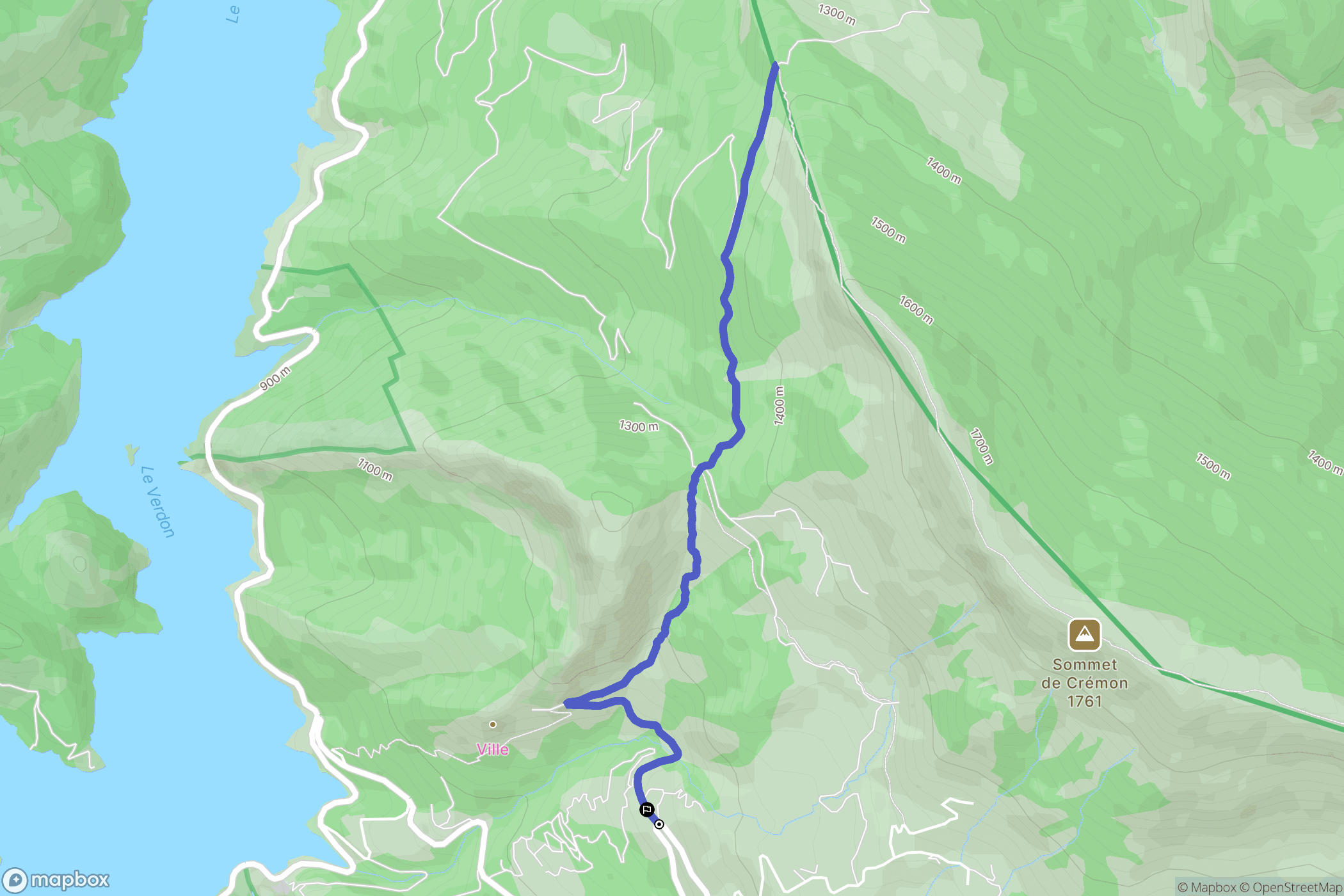 Demandolx : carte du parcours de randonnée - France