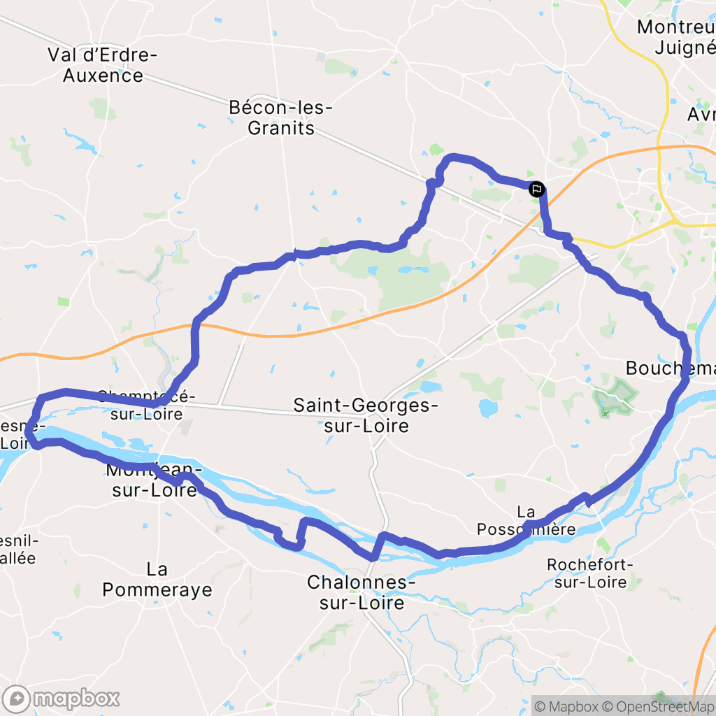 Saint-Lambert-la-Potherie : carte du parcours de randonnée - France