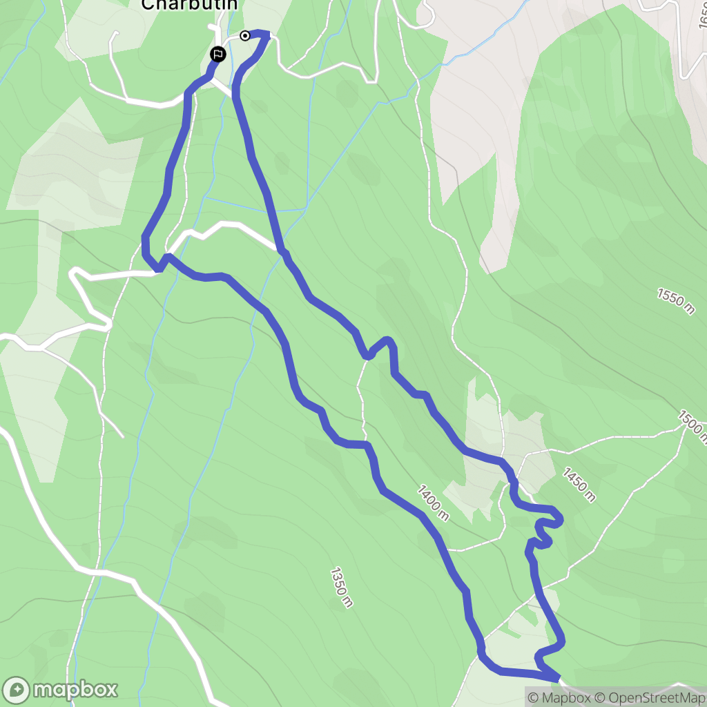 Saint-Martin-de-la-Porte : carte du parcours de randonnée - France