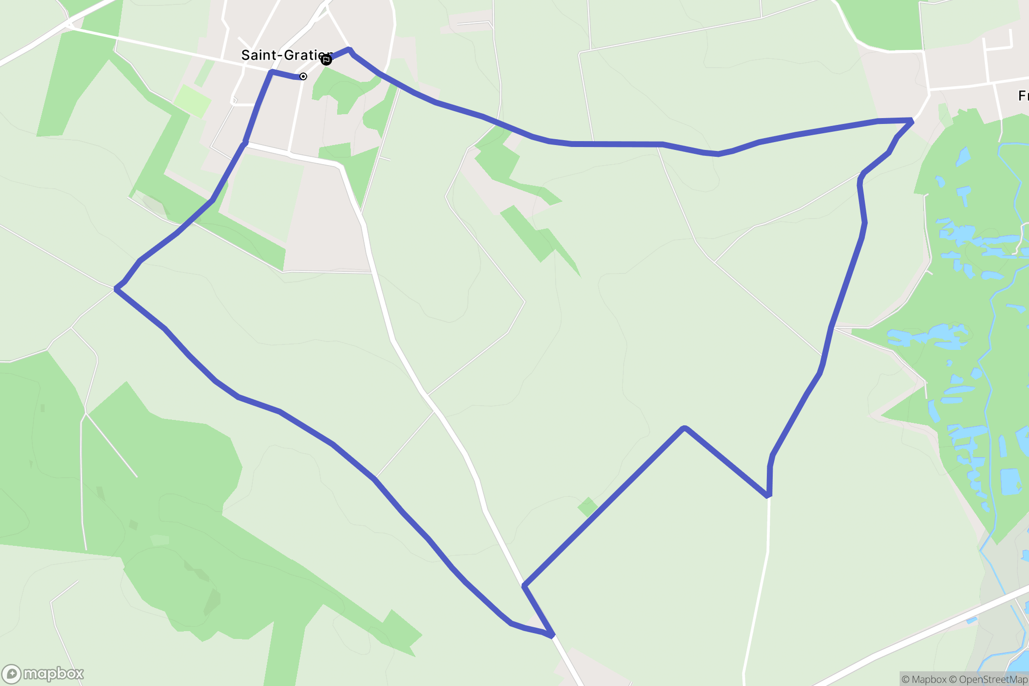 Saint-Gratien : carte du parcours de randonnée - France