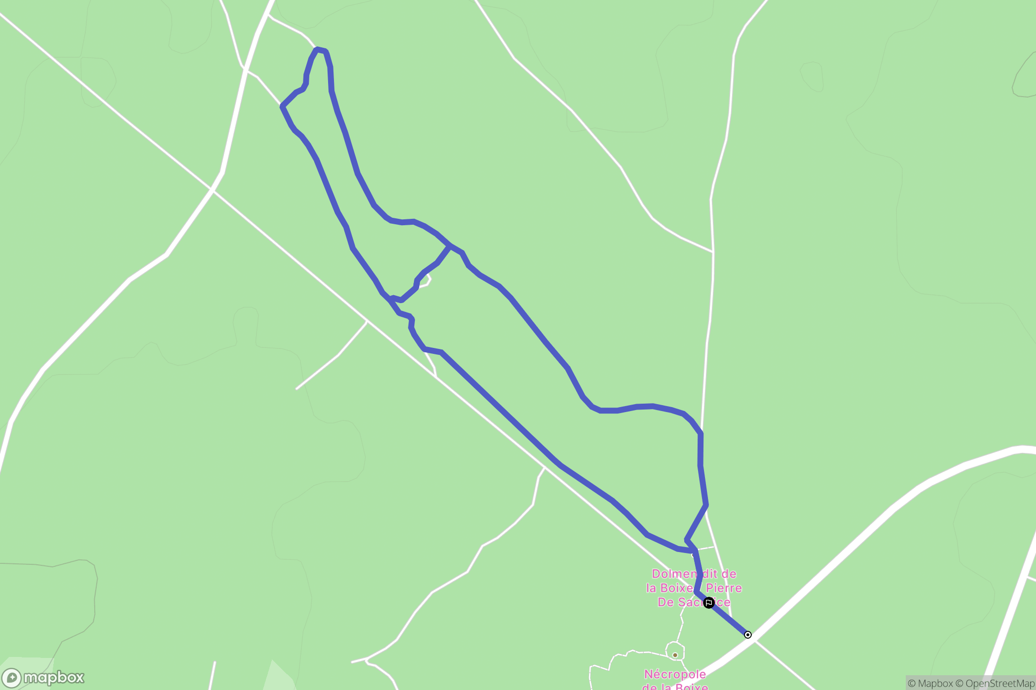 Cellettes : carte du parcours de randonnée - France