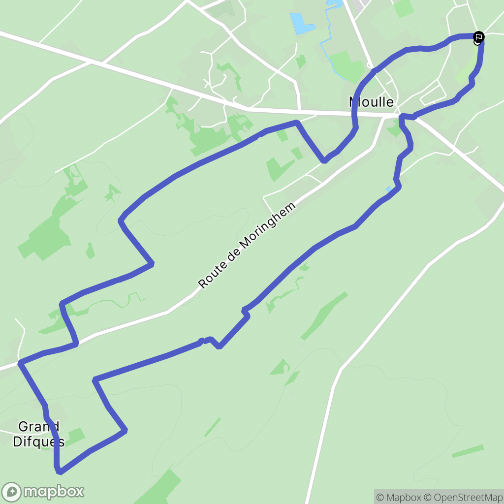 Moulle : carte du parcours de randonnée - France