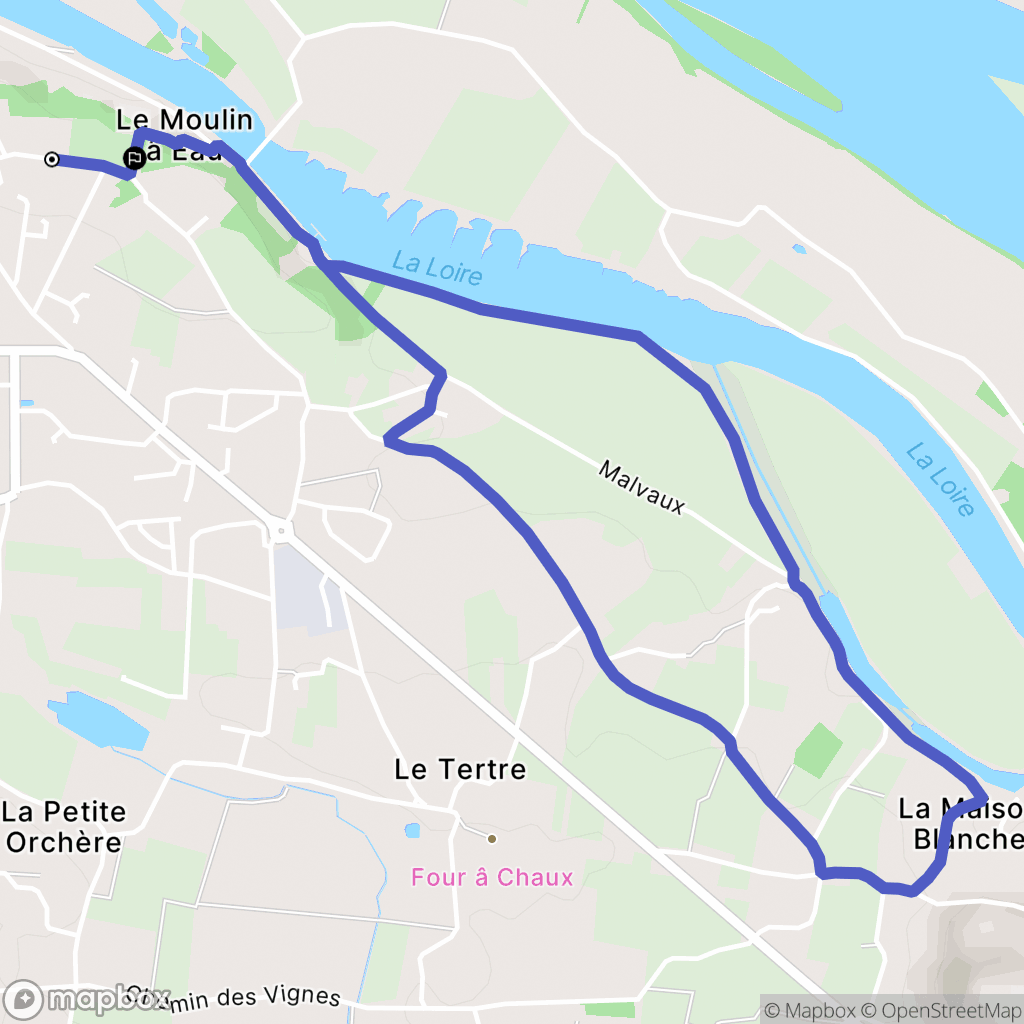 Mauges-sur-Loire : carte du parcours de randonnée - France
