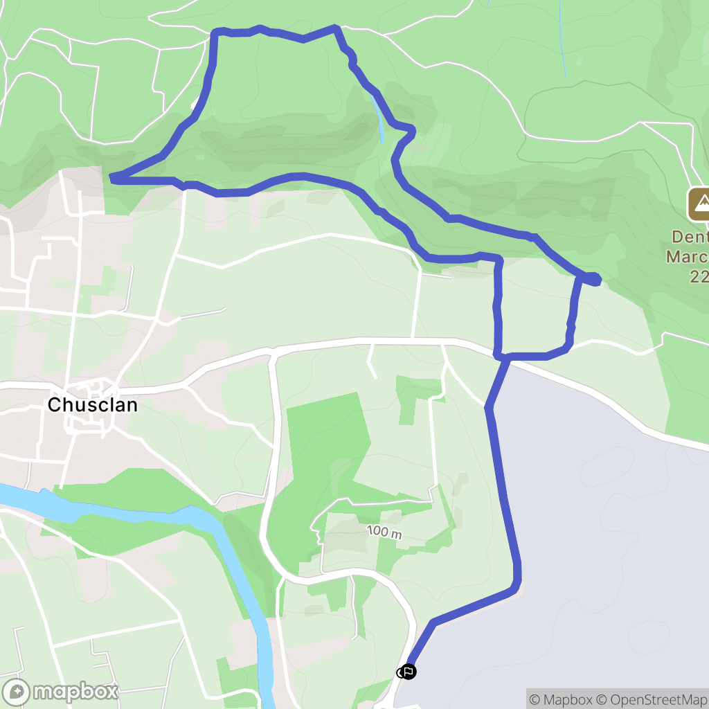 Chusclan : carte du parcours de randonnée - France
