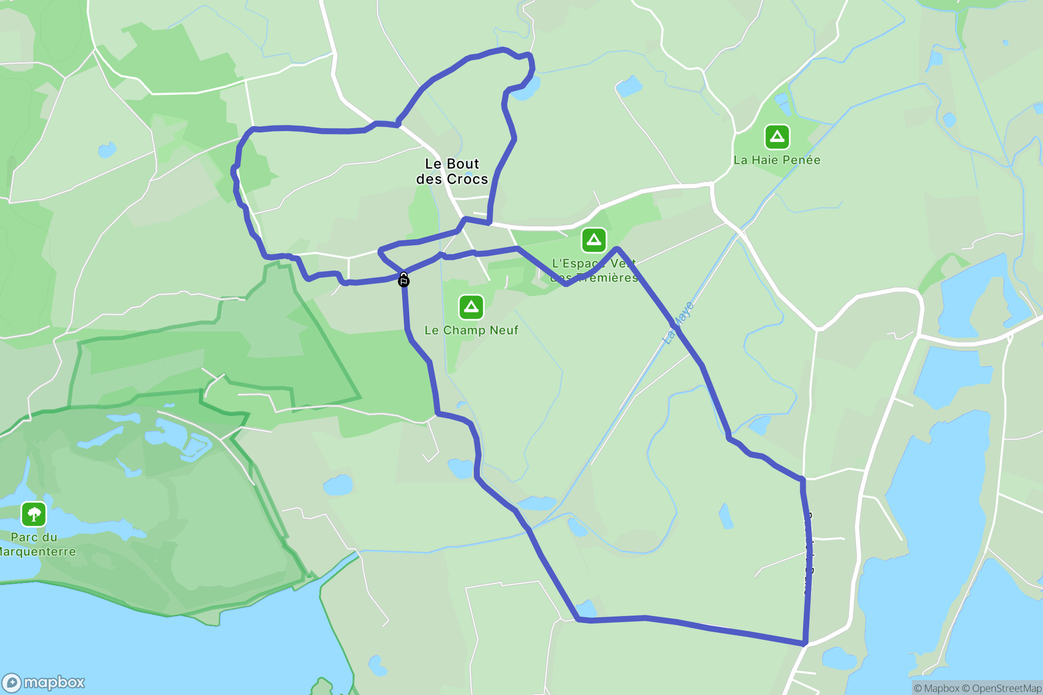 Saint-Quentin-en-Tourmont : carte du parcours de randonnée - France