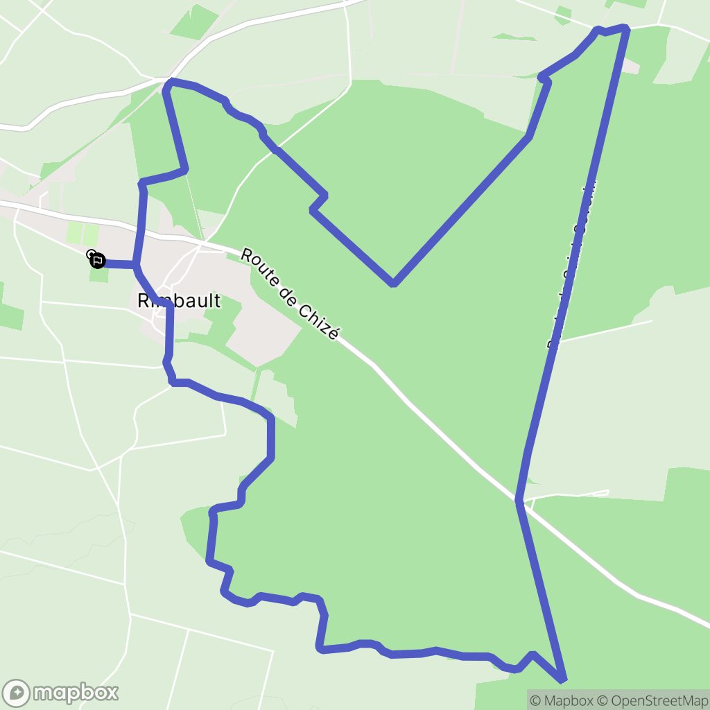 Beauvoir-sur-Niort : carte du parcours de randonnée - France