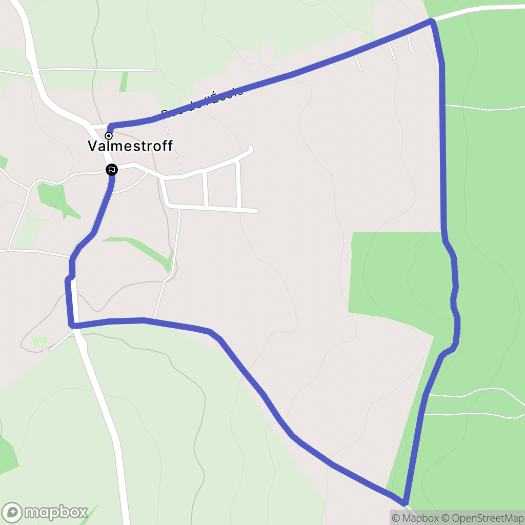 Valmestroff : carte du parcours de randonnée - France