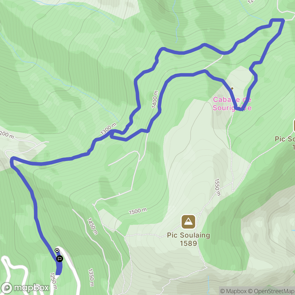 Arette : carte du parcours de randonnée - France