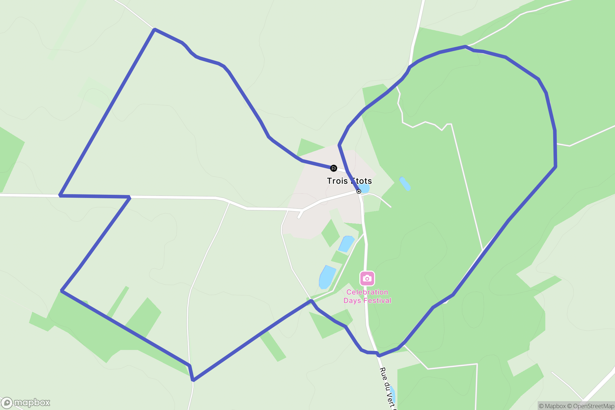 Cernoy : carte du parcours de randonnée - France