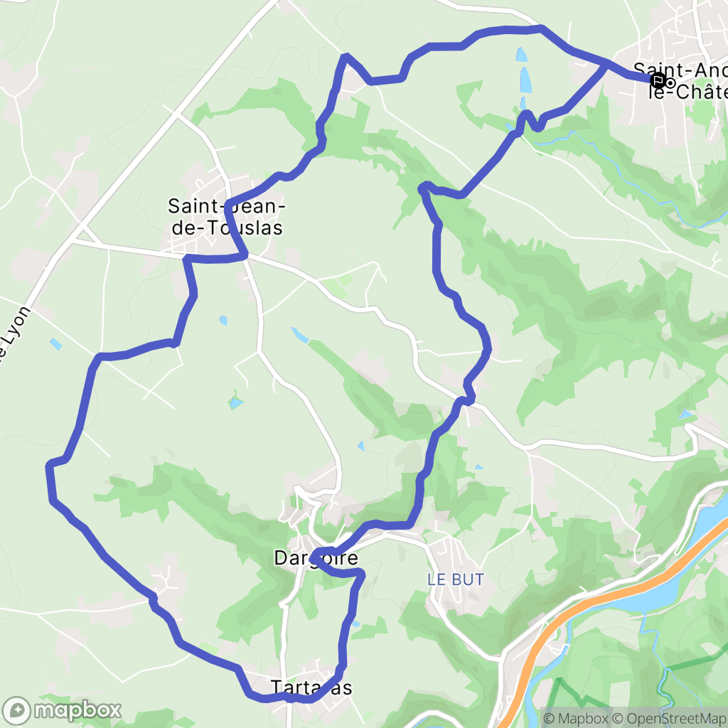 Beauvallon : carte du parcours de randonnée - France