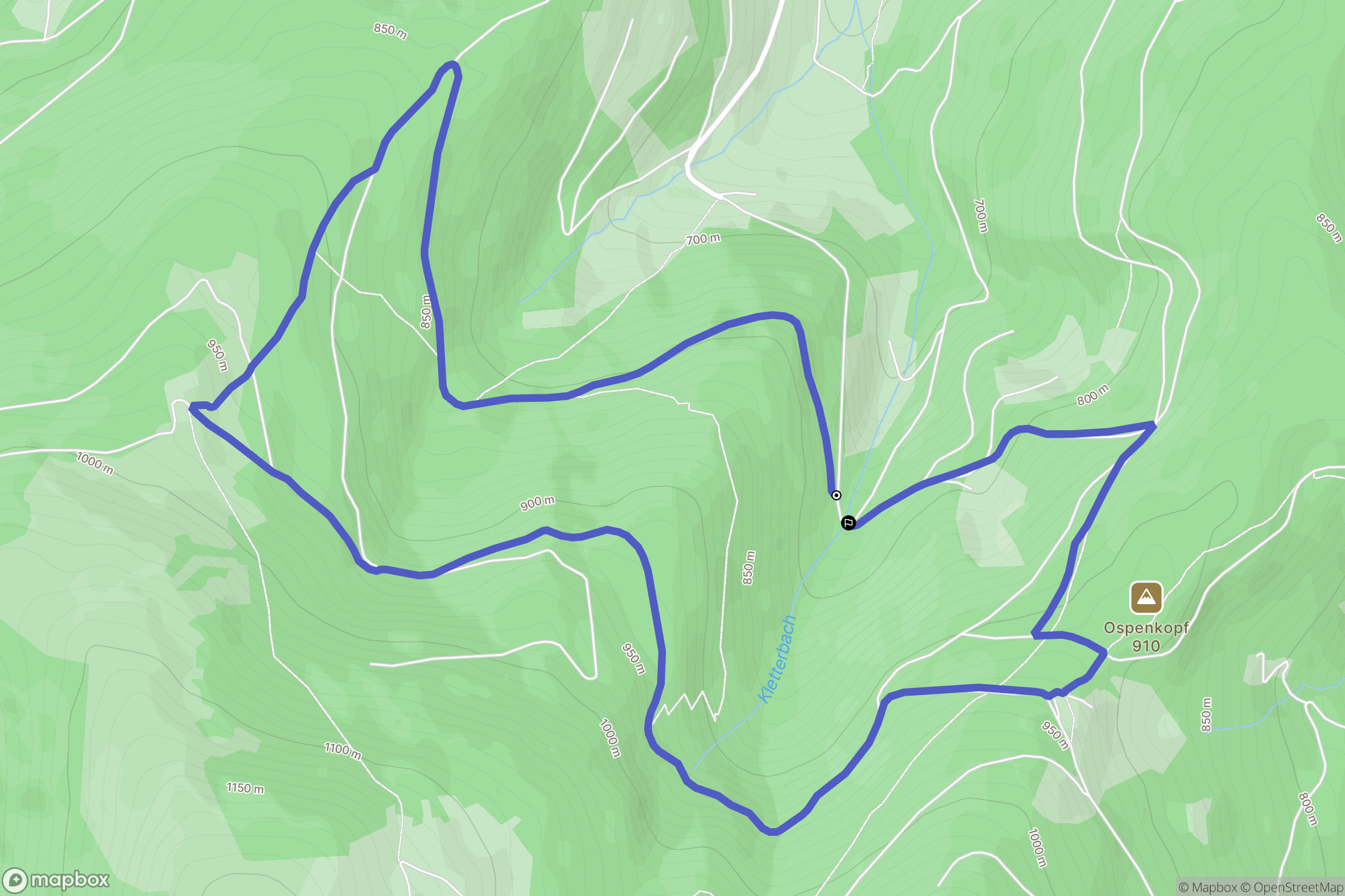 Lautenbachzell : carte du parcours de randonnée - France