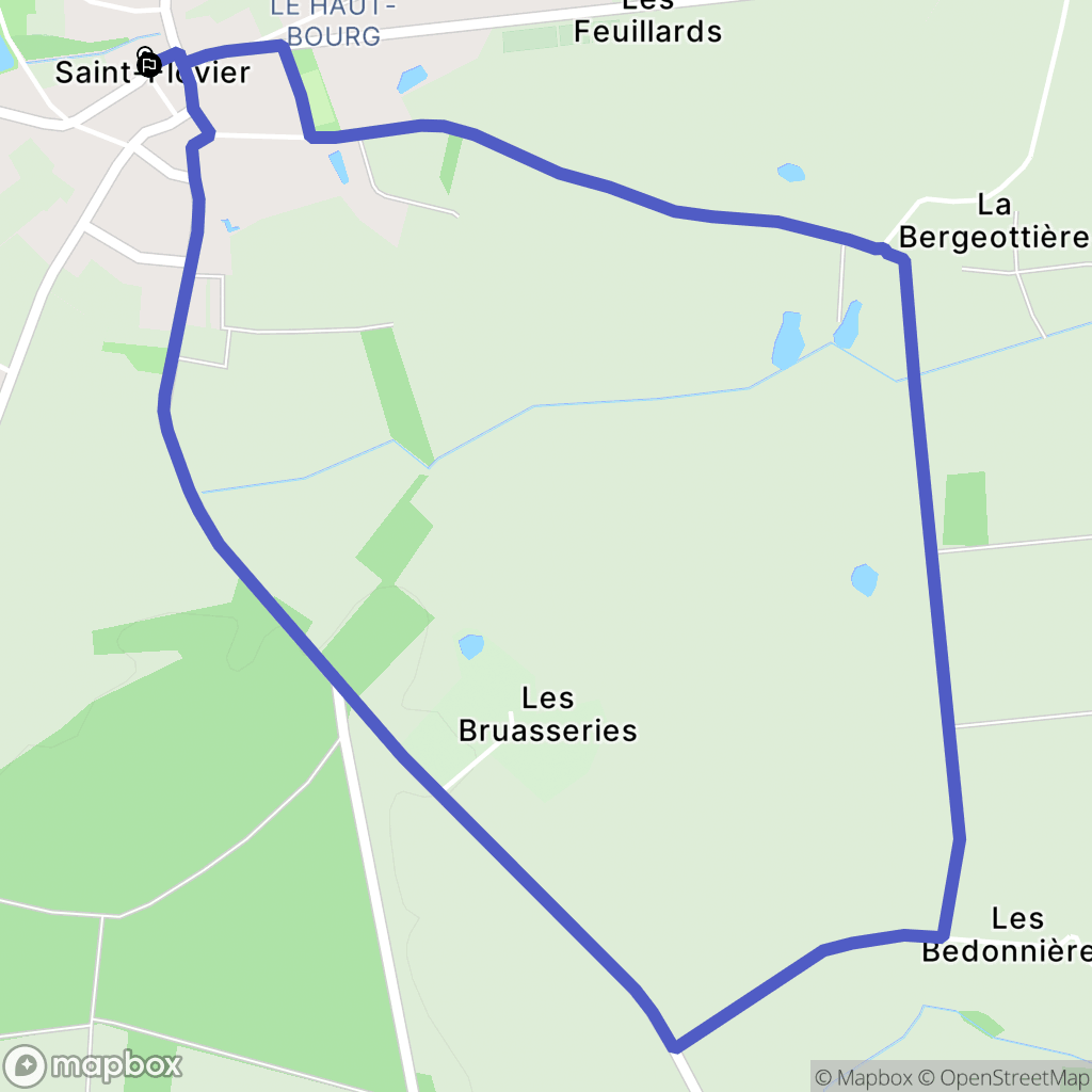Saint-Flovier : carte du parcours de randonnée - France