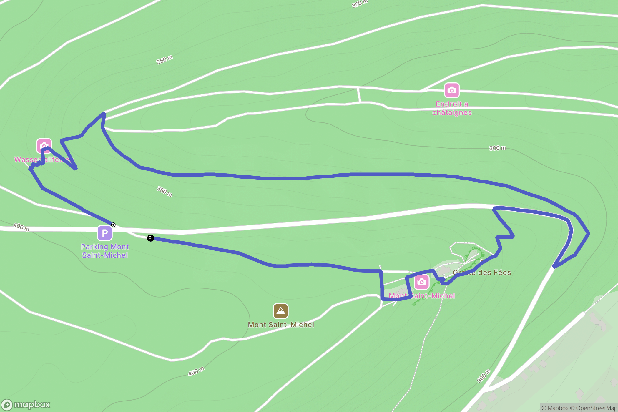 Saint-Jean-Saverne : carte du parcours de randonnée - France
