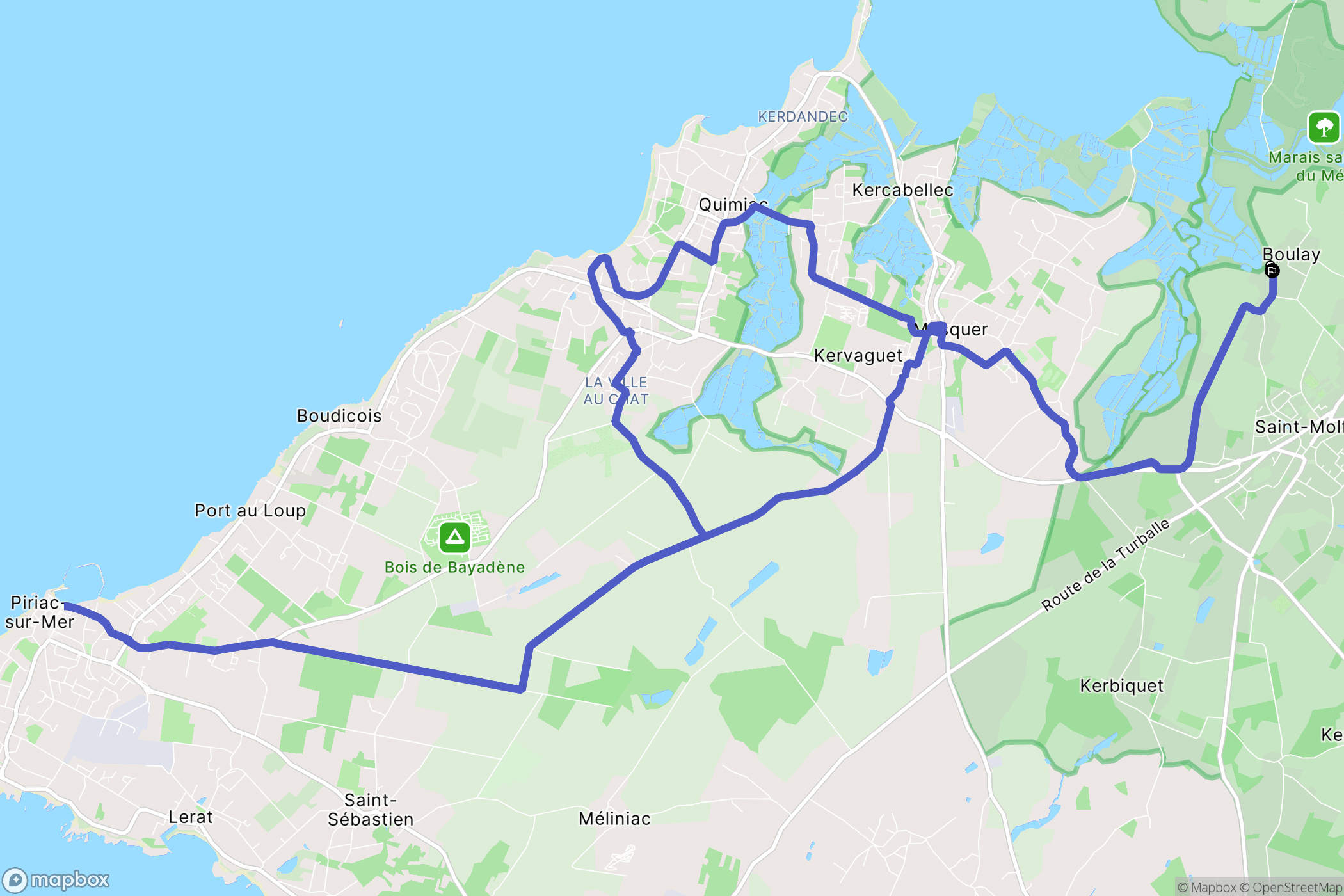 Saint-Molf : carte du parcours de randonnée - France