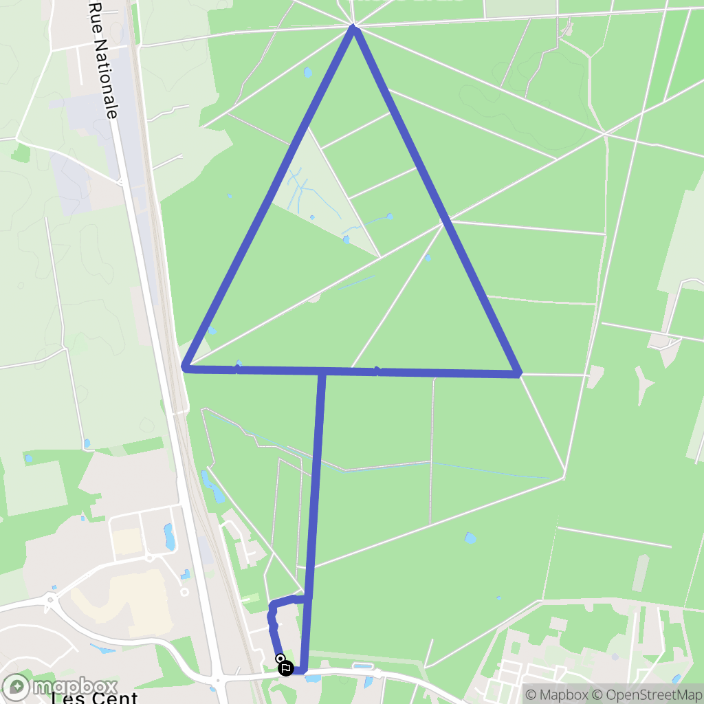 Saran : carte du parcours de randonnée - France