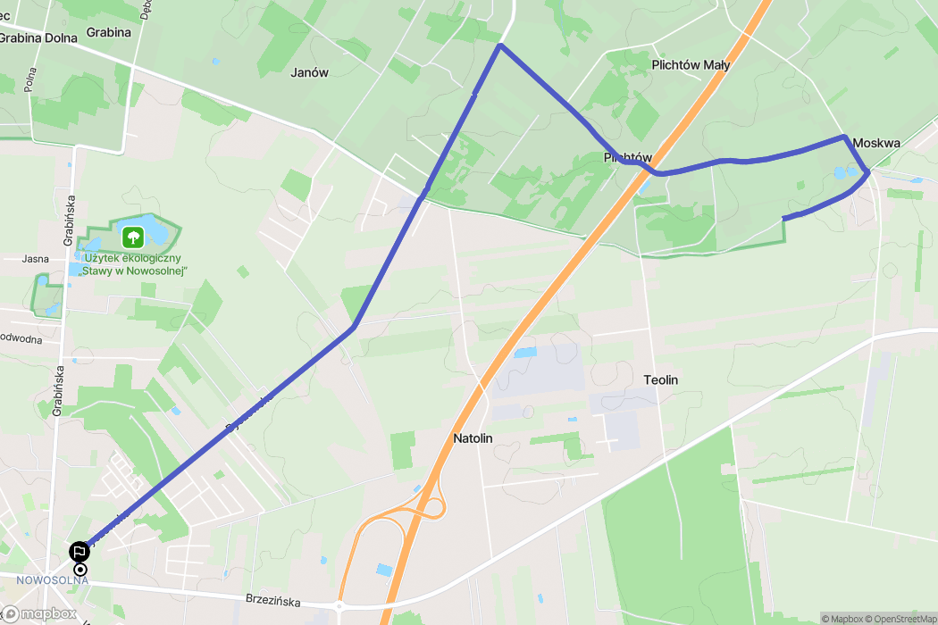 Łódź: mapa trasy - Poland